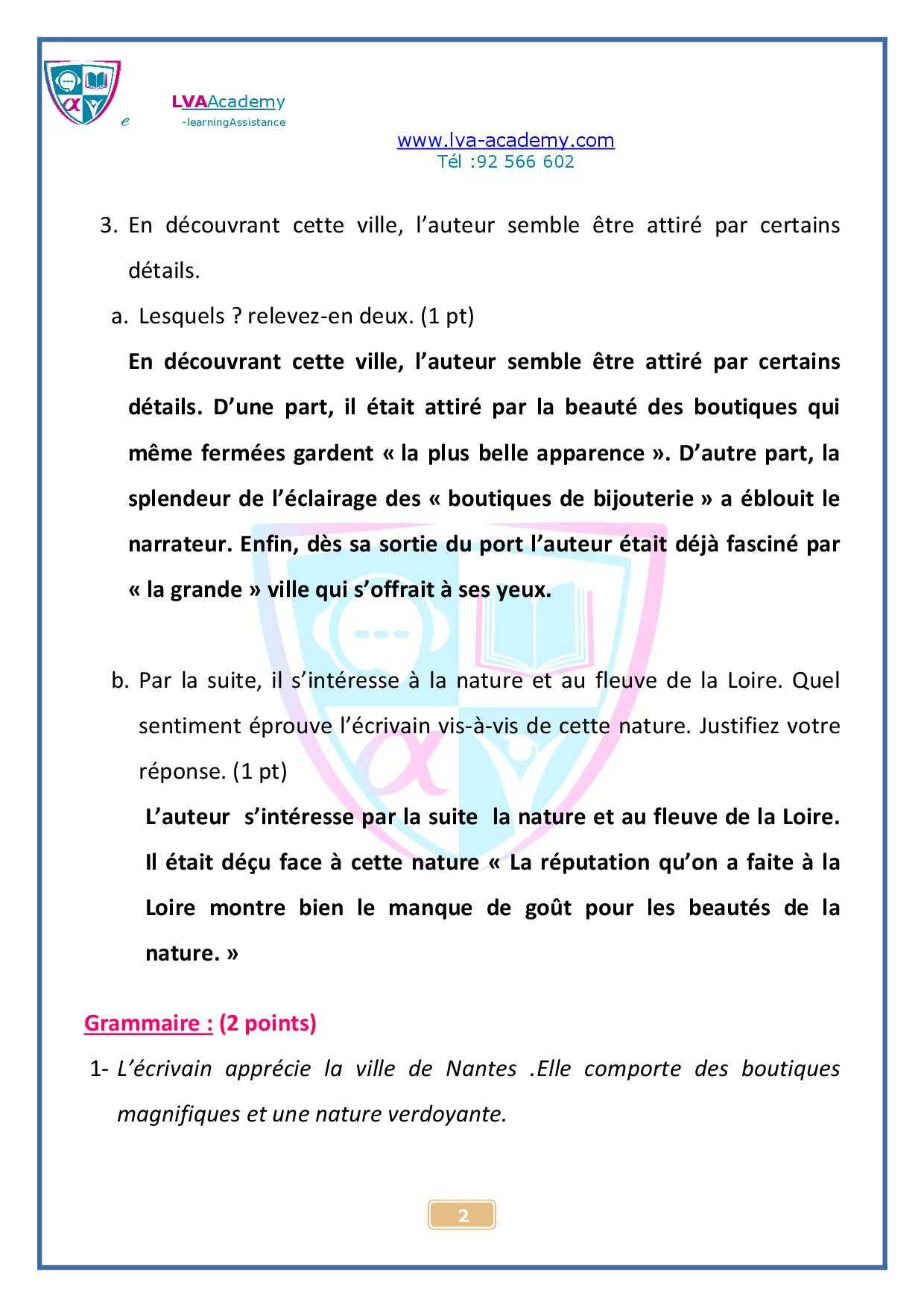 3ème Lettres → Révision 1 – 3eme lettre – français -correction